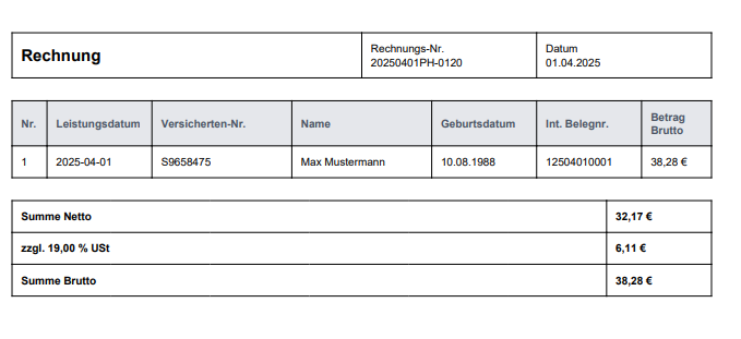 Screenshot zur Funktion