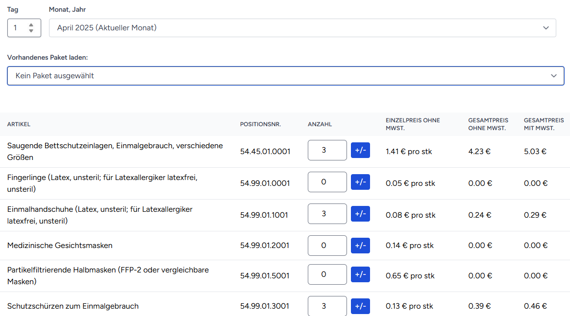 Screenshot zur Funktion